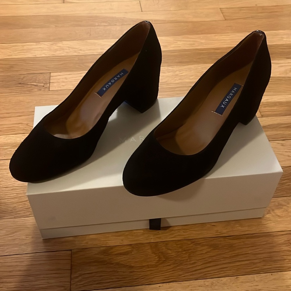 Margaux “the heel” black suede
